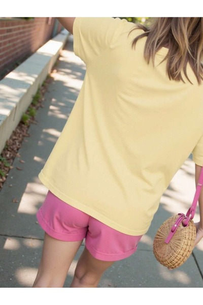 LAYORA Women's Oversize Summer T-Shirt - Summer Cocktail Printed |   Colorful and Fun Summer Style