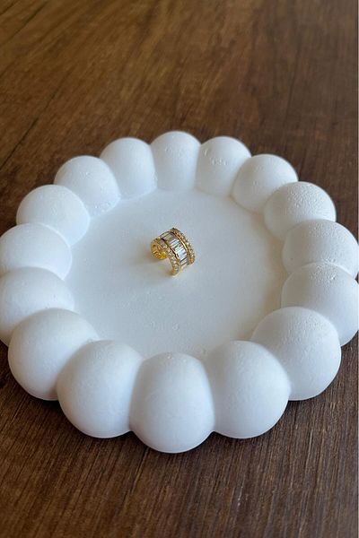 Bijou Luz Luxury Baguette Stone Three Row Earcuff Cartilage Earrings