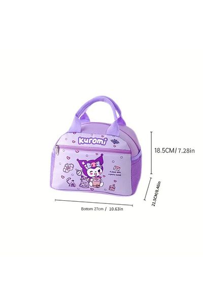 Emre Bebe Cartoon Themed Sanrio Kuromi Lunch Bag - Small Size Thermal Insulated Lunch Bag