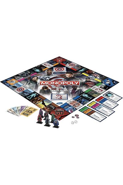 Monopoly :لعبة لوحة إصدار الصقر والجندي الشتوي من استوديوهات مارفل