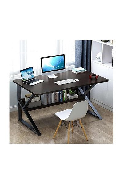 JollyMag Masa de gaming, birou cu raft maro, 80x40 cm, JollyMag, STL04CZ