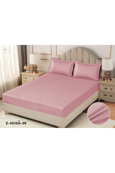 FIONNA.RO Satin Damask Duvet Cover 180x200cm - Pink