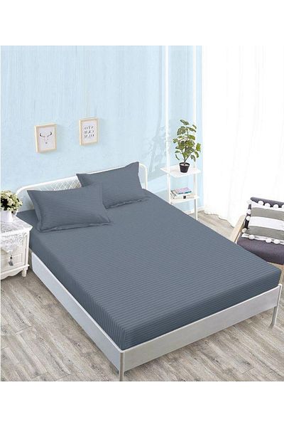 FIONNA.RO Satin Damask Duvet Cover 180x200cm - Grey