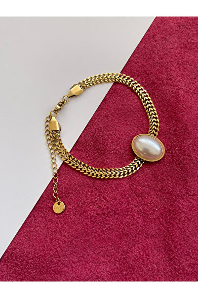 Rupen Kraft 316 L Surgical Steel Stylish Pearl Weave Mesh Steel Chain Bracelet Mesh Bracelet