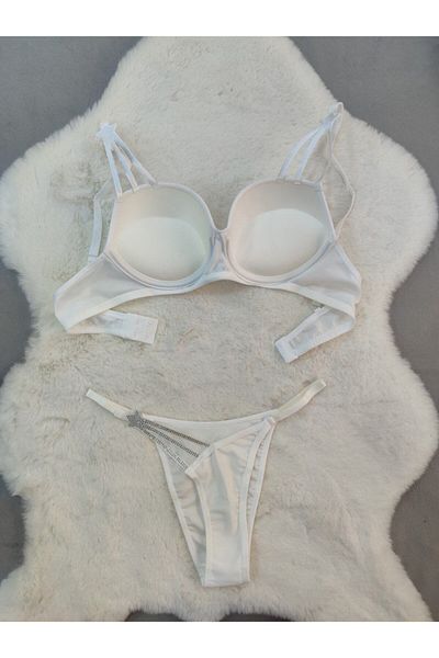 Love Angels Women's Stone Padded Supported Bra Panty Set Underwear