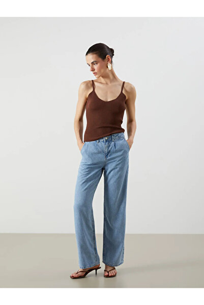 LC Waikiki Lcw Jeans Indigo Wideleg Women's Jean Trousers