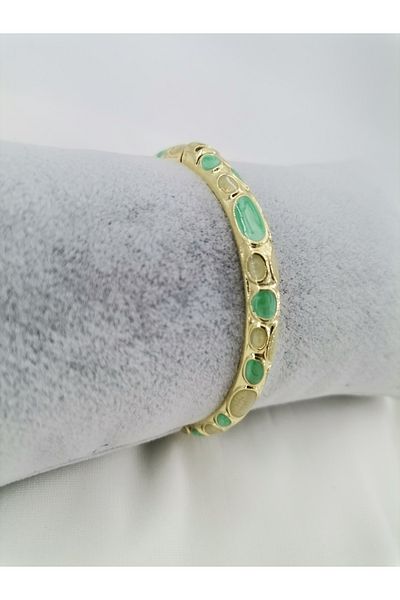 Hobimos Colorful Enamel Women's Handcuff Bracelet
