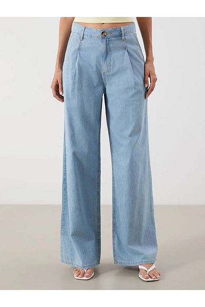 LC Waikiki Lcw Jeans Indigo Wideleg Women's Jean Trousers