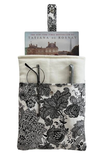 Outlet Çarşım Λινό Κάλυμμα Βιβλίου Δύο Διαμερισμάτων Floral