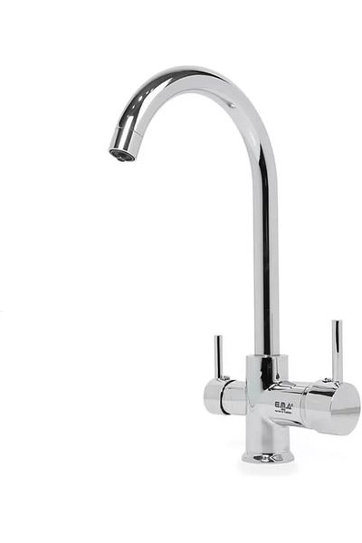 STOREMAX 3 Way (Aritma - Hot and Cold Water Inlet) 2 Year Warranty Kitchen Sink Faucet (Chrome)
