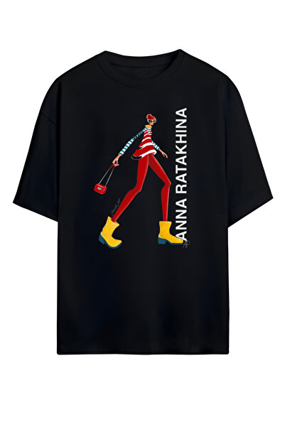 MAGORS Pin Girl - تي شيرت كبير الحجم