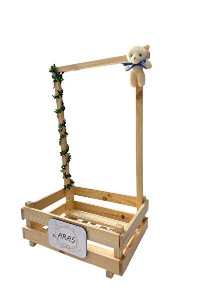 AYIŞIĞI DESİNG Wooden Case, Wooden Baby Basket, Simple Fancy Men