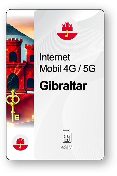 netSIM eSIM Internet Gibraltar, valid for 30 days, 10 GB traffic, Standard