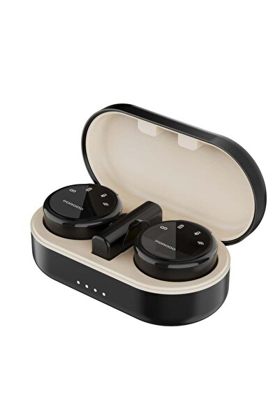 porodo Wireless Microphone Dual Mic with Charging Case, 2.4GHz Digital Microphone, 600mAh Battery Ca