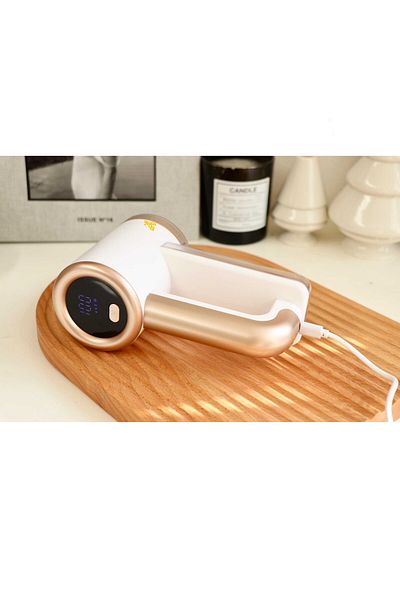 Lucmark Electric lint remover, Lucmark, Rechargeable, 2000 mAh battery, White-Rose Gold