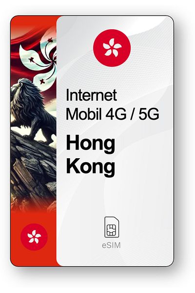 netSIM eSIM Internet Hong Kong, valid for 30 days, 20 GB traffic