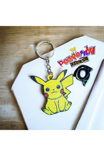 multiogz Pikachu Figürlü 3D Baskı Anahtarlık – Sevimli Anime Karakter Anahtar...