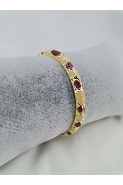 Hobimos Colorful Enamel Women's Handcuff Bracelet
