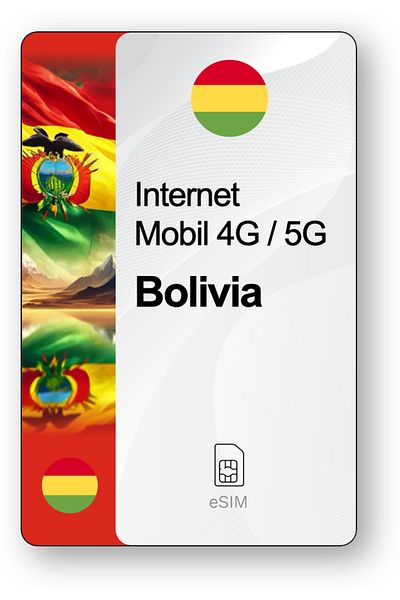 netSIM eSIM Internet Bolivia, valid for 30 days, 5 GB traffic
