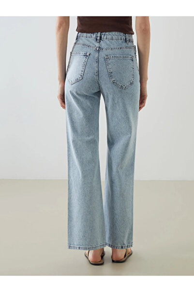 LC Waikiki Γυναικείο τζιν παντελόνι LCW Jeans Indigo Wideleg