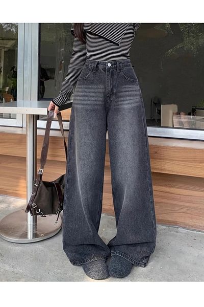 eyonnwear Y2K RECYCLED BAGGY POCKET STAR JEAN PANTS