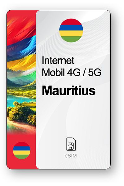 netSIM eSIM Internet Mauritius, valid for 30 days, 10 GB traffic