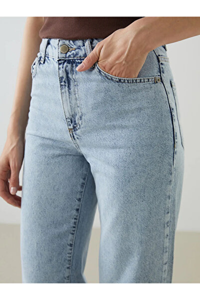 LC Waikiki Γυναικείο τζιν παντελόνι LCW Jeans Indigo Wideleg