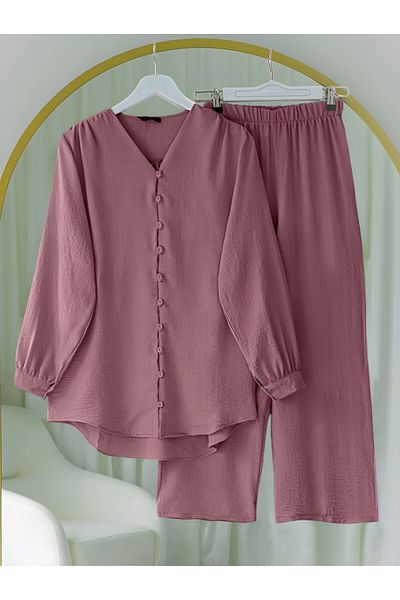 Modamorfo Round Neck Buttoned Trousers Ayrobin Suit -G.Kurusu