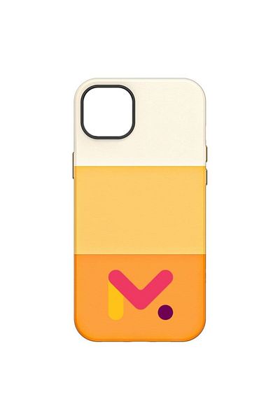 JollyMag Shockproof eco-leather protective case for Iphone 14, Orange, M Color