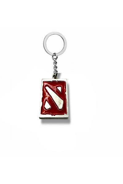 Herşey Nota Dota Logo Metal Keychain – Zamak Plated Gamer and Collectible Accessory