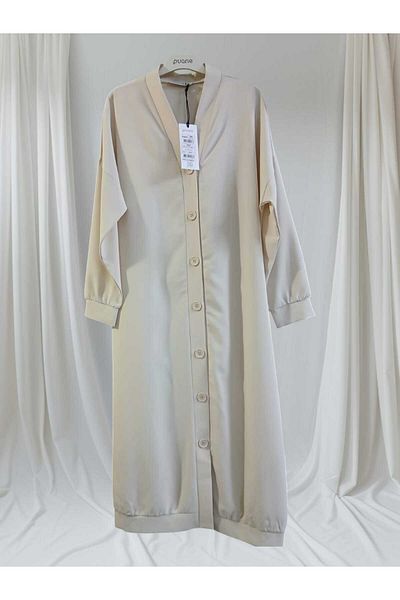Puane Full Buttoned Comfortable Fit Spring Tunic Cardigan 10696
