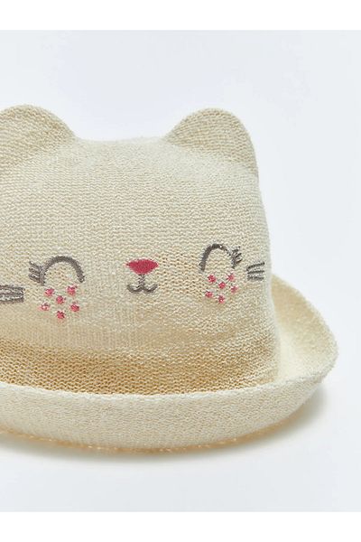 LC Waikiki Patterned Baby Girl Straw Hat