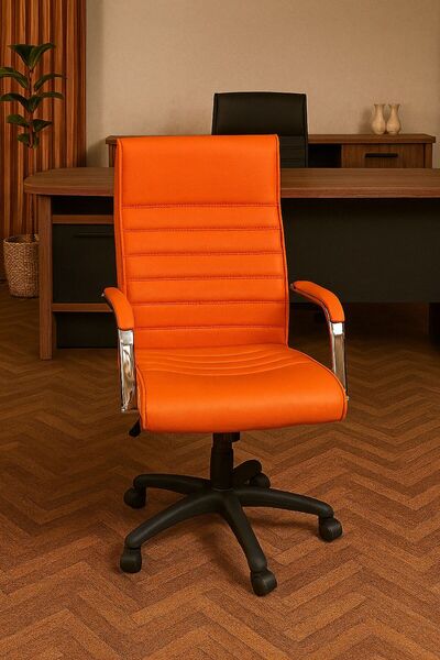 sadık ofis Staryo Turuncu Bilgisayar Koltuğu – Ergonomik Bel Destekli, Ayarla...