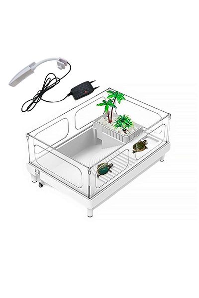 Sobo حديقة سلحفاة بلاستيكية مع مصباح 38x27x18 Dpmah
