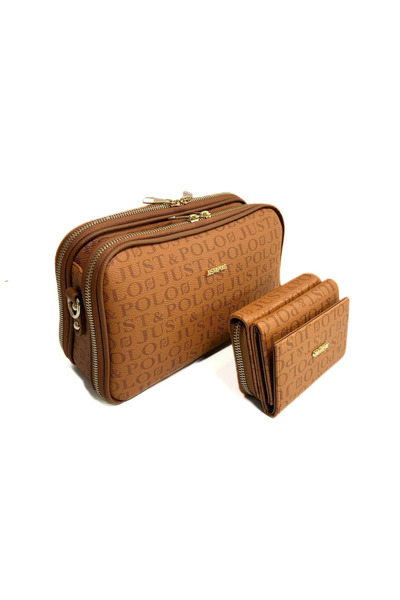 Just Polo Women's Medium Size Faux Leather Printed Shoulder Bag & Wallet Comb...