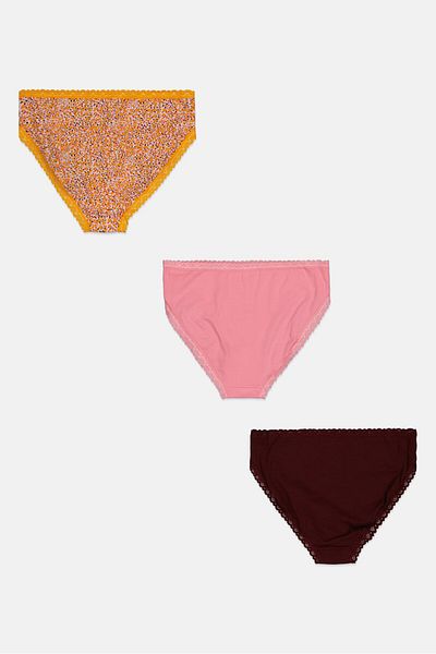 SLOGGI Women 3 Pack Allover Print Briefs, Multicolor