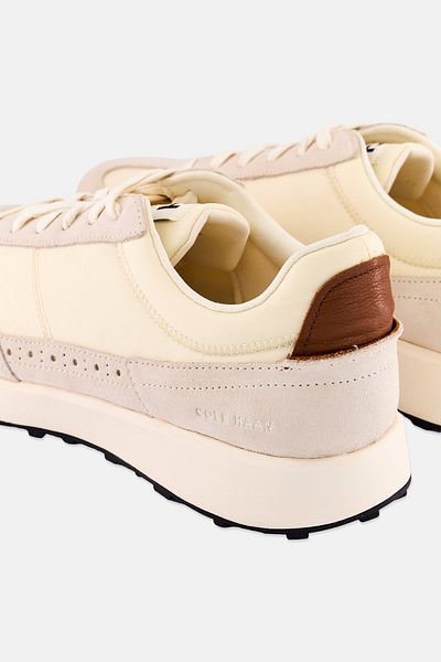 Cole Haan Men Wide Grand CC Midtown Lace Up Casual Shoes, Beige