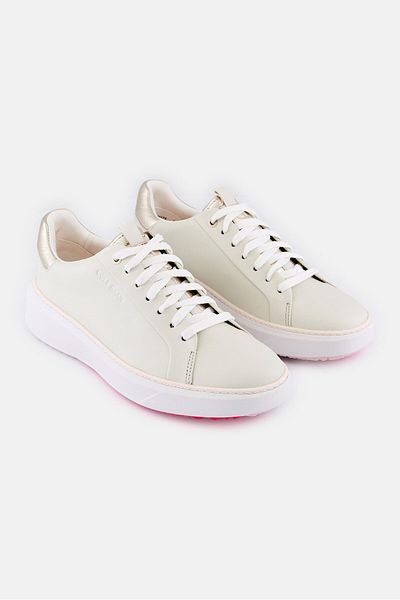 Cole Haan Women Medium Gp Topspin Golf Lace Up Casual Shoes, Off White