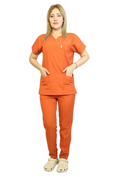 nutrix زي نسائي من الليكرا الناعمة بأكمام طويلة على شكل خفاش، زي موحد للمستشفى