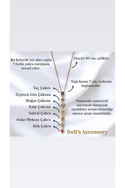 DELLS ACCESSORY 7 Elements Colorful Stone Women's Gold Color Steel Y Necklace Stylish Gift Necklace Jewelry