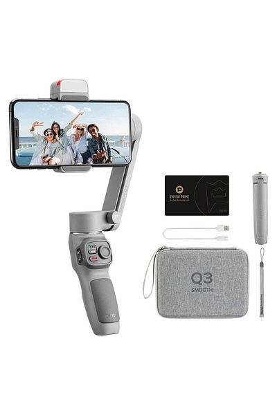ZHIYUN مجموعة Smooth Q3، مثبت ثلاثي المحاور للهواتف الذكية محمول باليد