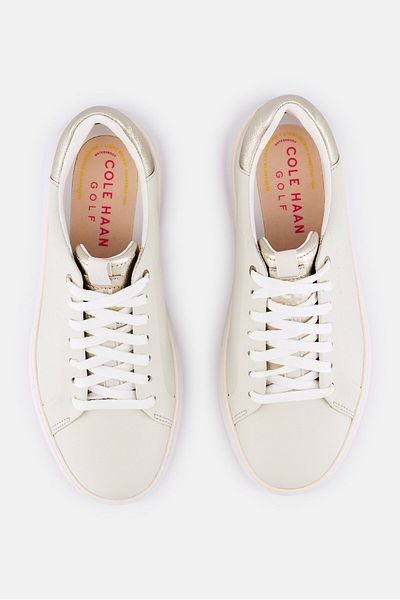 Cole Haan Women Medium Gp Topspin Golf Lace Up Casual Shoes, Off White
