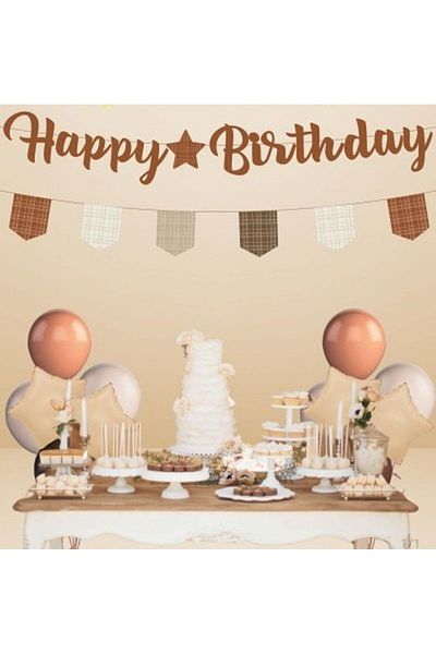 DÜVENCİ TİCARET Retro Coffee Calligraphy Ornament and Banner Set