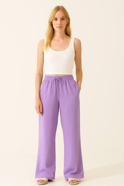 Welsoft Muslin Fabric Women's Trousers