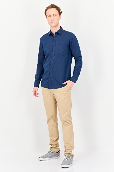 Kenneth Cole Men Slim Fit Long Sleeve Checkered Casual Shirt, Multicolor