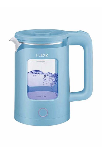 Unspecified Flexi Kettle 1.5L 1360W Glass Double Crystal Walls