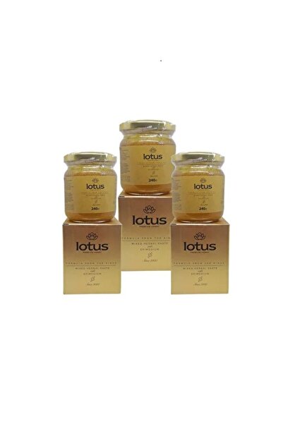 RAHMİS STORE Ballı Bitkisel Macun Lotus Gold 240 Gr. X 3 Adet