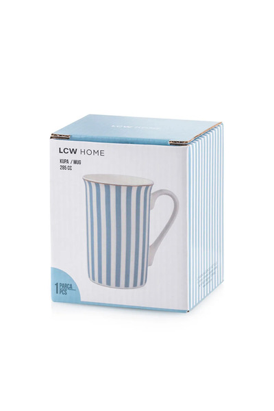 LC Waikiki LCW HOME Mavi Çizgi Desenli Porselen Kupa 285 ml