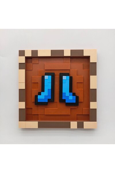 Minecraft (ITEM FRAME) Eşya Çerçevesi Dekoratif Mıknatıslı Duvar Dekoru 1 Adet Çerçeve 1 Adet Bot