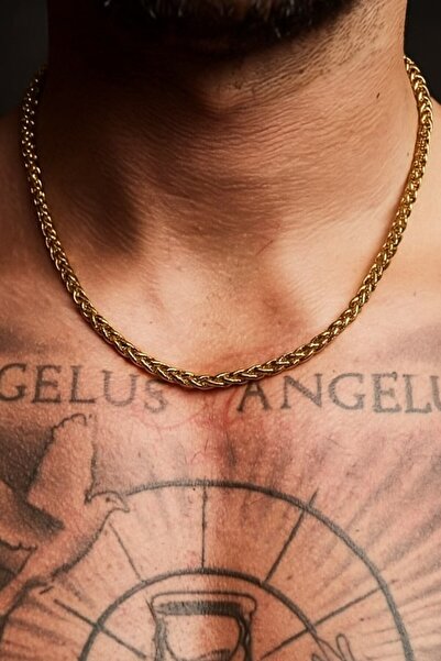 Vavely Altın Renk Unisex Angelus Lufigo Model Kalın Zincir Kolye